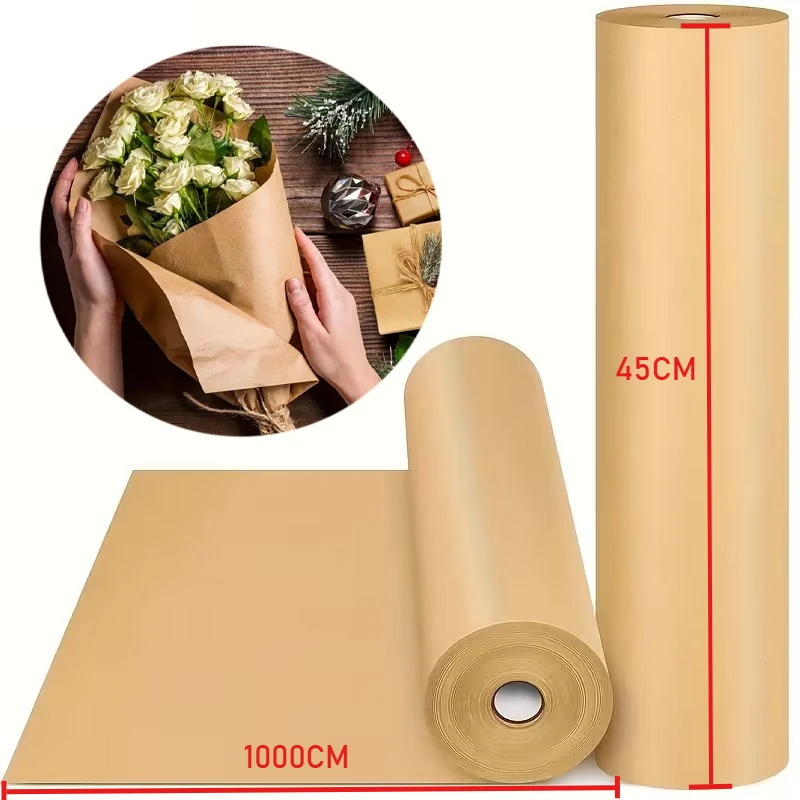 45CM*1000CM Brown Kraft Wrappi - Flower Wrap Kraft recension och pris