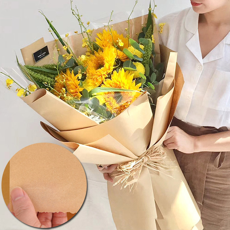 45CM*1000CM Brown Kraft Wrappi - Flower Wrap Kraft recension och pris