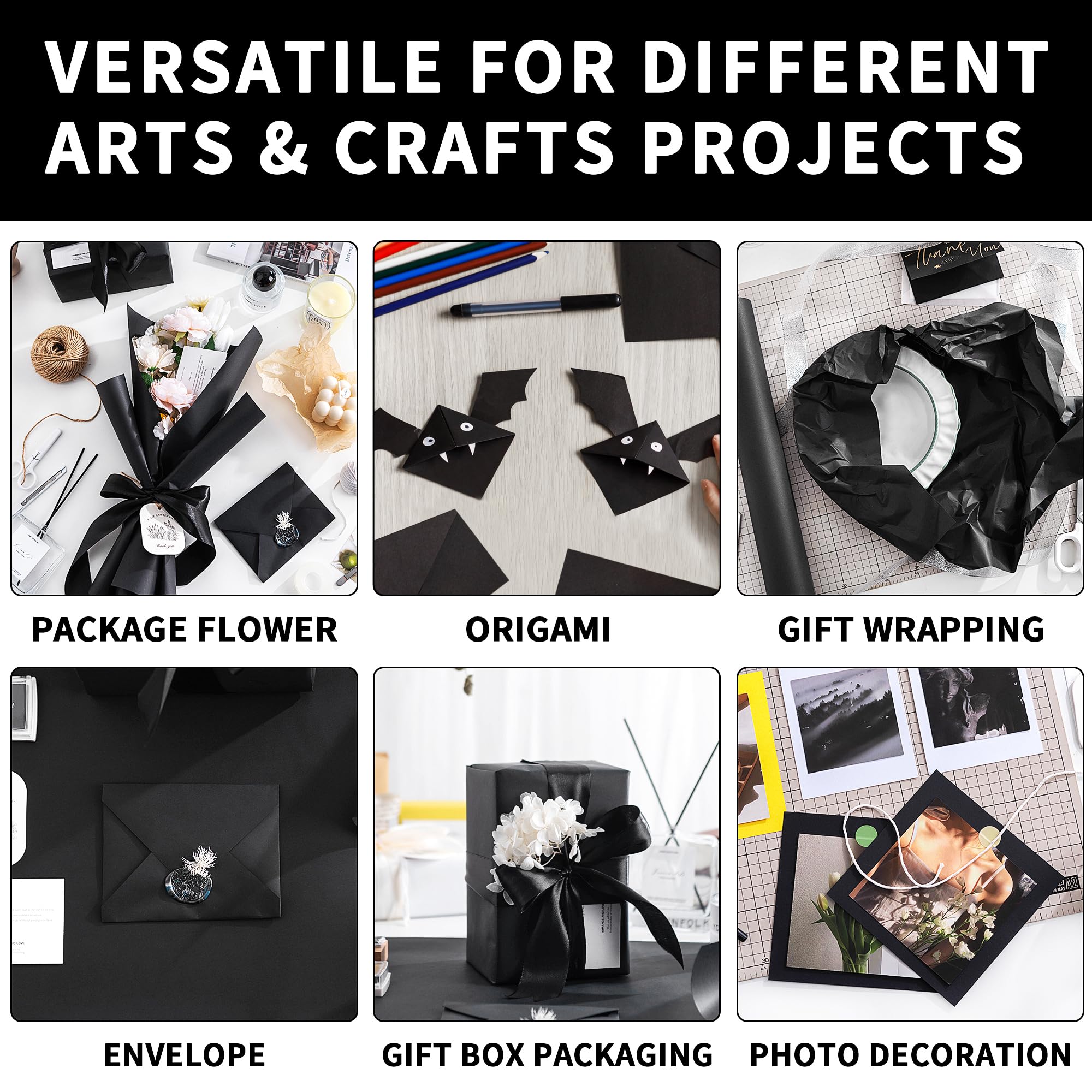 kraft paper Black Wrapping Pap - Flower Wrap Kraft recension och pris