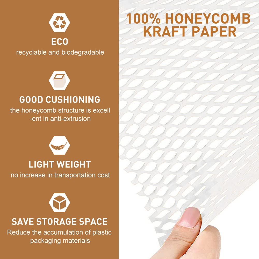 30cmx5m White Honeycomb Packin - Flower Wrap Kraft recension och pris