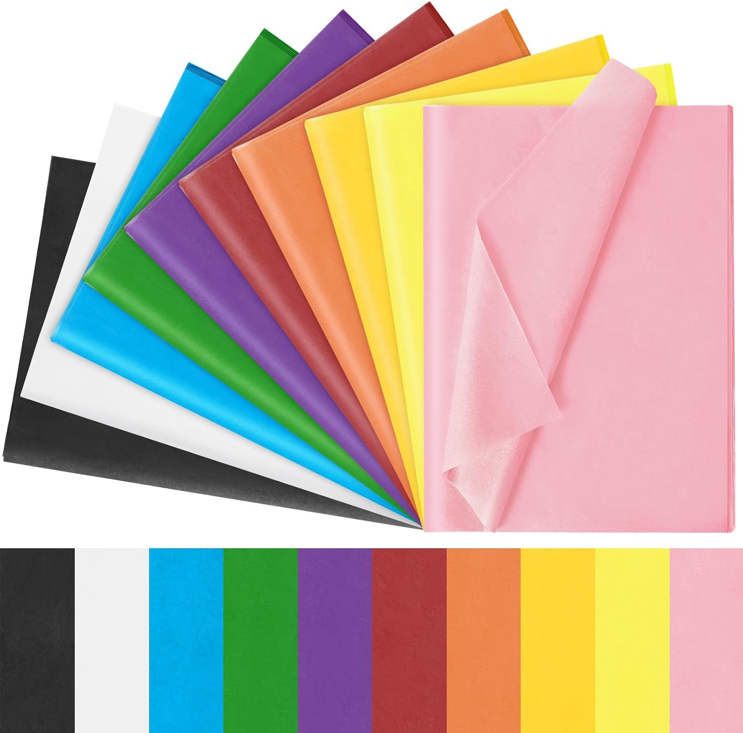10Pcs 50*66cm Color Tissue Pap - Flower Wrap Kraft recension och pris