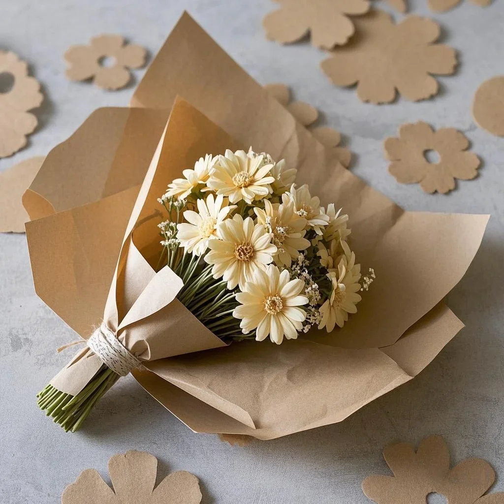 YITAPE 30cm*5M Brown Kraft Pap - Flower Wrap Kraft recension och pris