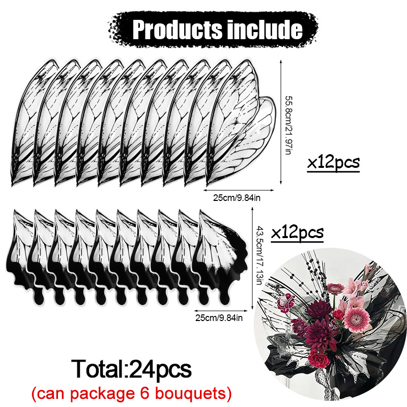 24Pcs Butterfly Wings Shape Fl - Flower Wrap Kraft recension och pris